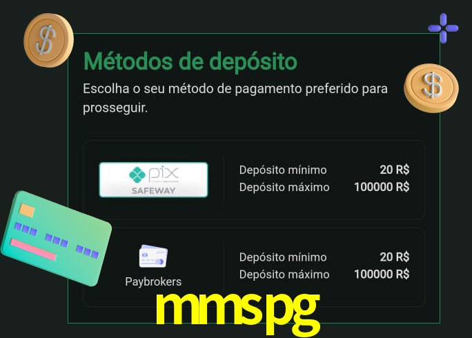 O cassino mmspg oferece uma grande variedade de métodos de pagamento